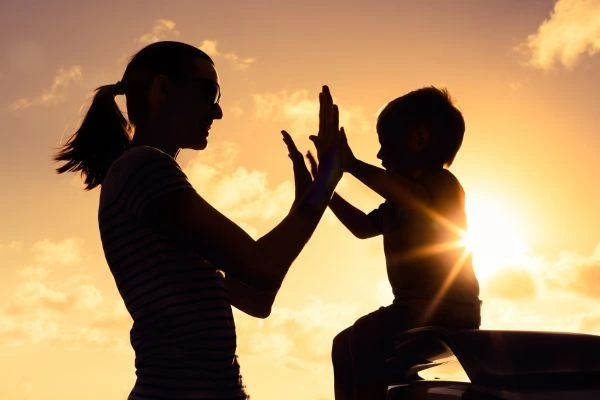 Image of happy mother and child after resolving child arrangements Chippenham